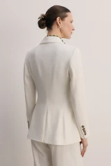 Clever Crepe Knighton Jacket Ivory