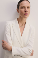 Clever Crepe Knighton Jacket Ivory