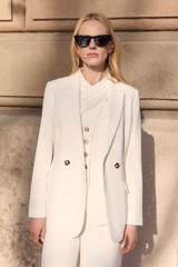 Clever Crepe Knighton Jacket Ivory