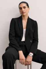 Clever Crepe Knighton Jacket Black