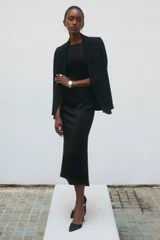 Clever Crepe Knighton Jacket Black