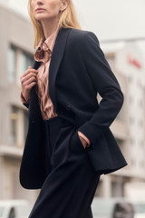 Clever Crepe Knighton Jacket Navy