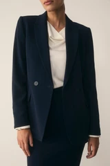 Clever Crepe Knighton Jacket Navy