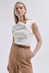 Sculpt Knit Sovareto Top Ivory Sculpt Knit Sovareto Top Ivory