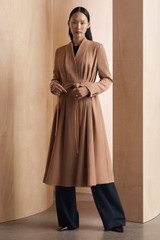 Cervo Crepe Trench Coat Light Camel Cervo Crepe Trench Coat Light Camel