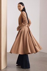 Cervo Crepe Trench Coat Light Camel Cervo Crepe Trench Coat Light Camel