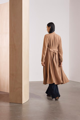 Cervo Crepe Trench Coat Light Camel Cervo Crepe Trench Coat Light Camel