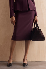Clever Crepe Syros Pencil Skirt Deep Plum Clever Crepe Syros Pencil Skirt Deep Plum