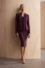 Clever Crepe Syros Pencil Skirt Deep Plum Clever Crepe Syros Pencil Skirt Deep Plum
