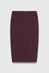 Clever Crepe Syros Pencil Skirt Deep Plum