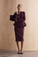 Clever Crepe Syros Pencil Skirt Deep Plum Clever Crepe Syros Pencil Skirt Deep Plum