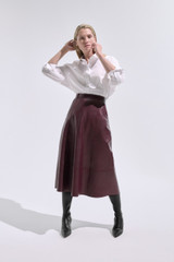 Andalo Leather Skirt Deep Burgundy Andalo Leather Skirt Deep Burgundy
