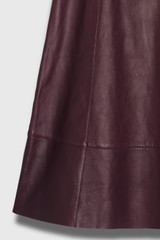Andalo Leather Skirt Deep Burgundy