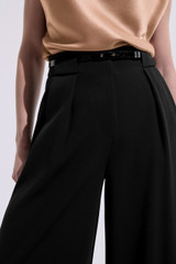 Clever Crepe Lyon Palazzo Trousers Black