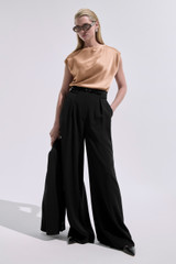 Clever Crepe Lyon Palazzo Trousers Black Clever Crepe Lyon Palazzo Trousers Black