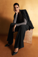 Clever Crepe Lyon Palazzo Trousers Black