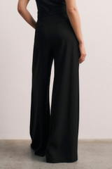 Clever Crepe Lyon Palazzo Trousers Black