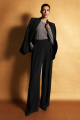 Clever Crepe Lyon Palazzo Trousers Black