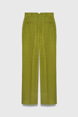 Alzira Houndstooth Jacquard Straight Flared Trousers Summer Olive Alzira Houndstooth Jacquard Straight Flared Trousers Summer Olive