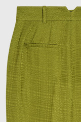 Alzira Houndstooth Jacquard Straight Flared Trousers Summer Olive Alzira Houndstooth Jacquard Straight Flared Trousers Summer Olive