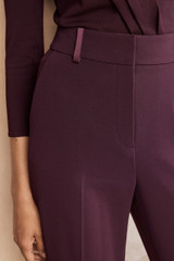 Clever Crepe Tavira Slim-Leg Trousers Deep Plum Clever Crepe Tavira Slim-Leg Trousers Deep Plum