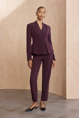 Clever Crepe Tavira Slim-Leg Trousers Deep Plum Clever Crepe Tavira Slim-Leg Trousers Deep Plum