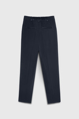 Clever Crepe Slim-Leg Trousers Navy