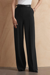 Clever Crepe Wide-Leg Trousers Black Clever Crepe Wide-Leg Trousers Black