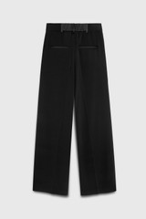 Clever Crepe Wide-Leg Trousers Black