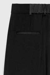 Clever Crepe Wide-Leg Trousers Black