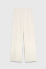 Fitzroy Textured Wool Straight Flared Trousers Ivory Fitzroy Textured Wool Straight Flared Trousers Ivory