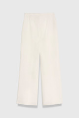 Fitzroy Textured Wool Straight Flared Trousers Ivory Fitzroy Textured Wool Straight Flared Trousers Ivory