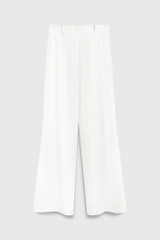 Clever Crepe Wide-Leg Ivory Trousers Clever Crepe Wide-Leg Ivory Trousers