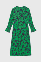 Rosaire Silk Dress Made With Liberty Fabric Green And Navy Rosaire Silk Dress Made With Liberty Fabric Green And Navy