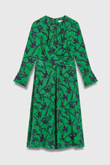 Rosaire Silk Dress Made With Liberty Fabric Green And Navy Rosaire Silk Dress Made With Liberty Fabric Green And Navy