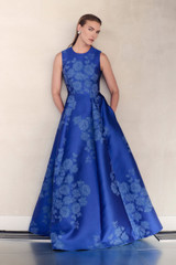 Adria Jacquard Gown Deep Cornflower Blue Adria Jacquard Gown Deep Cornflower Blue