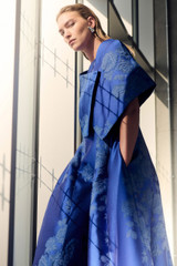 Adria Jacquard Gown Deep Cornflower Blue Adria Jacquard Gown Deep Cornflower Blue