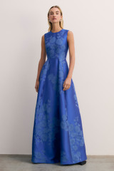 Adria Jacquard Gown Deep Cornflower Blue