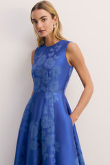 Adria Jacquard Gown Deep Cornflower Blue