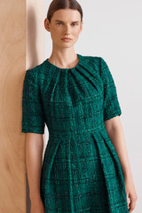 Turo Tweed Dress Dark Green Turo Tweed Dress Dark Green