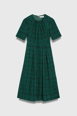 Turo Tweed Dress Dark Green Turo Tweed Dress Dark Green