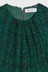 Turo Tweed Dress Dark Green Turo Tweed Dress Dark Green