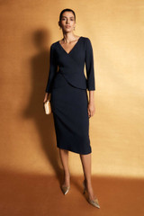 Verrone Sculpt Stretch Crepe Dress Navy Verrone Sculpt Stretch Crepe Dress Navy