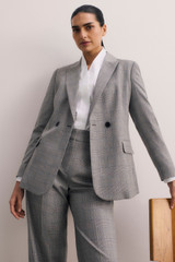 Knighton Wool Prince Of Wales Jacket Grey