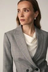 Knighton Wool Prince Of Wales Jacket Grey
