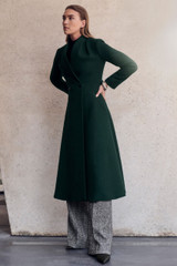 Finchley Wool Blend Coat Forest Green Finchley Wool Blend Coat Forest Green
