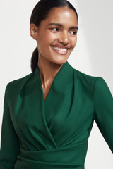 Belleville Top Forest Green Wool Crepe Belleville Top Forest Green Wool Crepe