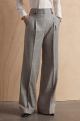 Hartwood Prince Of Wales Wide-Leg Trousers Grey Hartwood Prince Of Wales Wide-Leg Trousers Grey