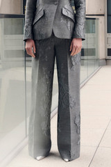 Adelaide Jacquard Wide-Leg Trousers Soft Steel Grey Adelaide Jacquard Wide-Leg Trousers Soft Steel Grey