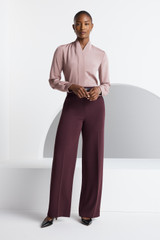 Bowery Stretch Silk Blouse Mink